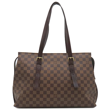 ルイヴィトン LOUIS VUITTON チェルシー N51119 ダミエエベヌ ダミエキャンバス トートバッグ ゴールド金具 茶