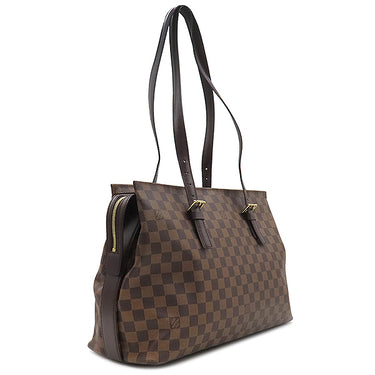 ルイヴィトン LOUIS VUITTON チェルシー N51119 ダミエエベヌ ダミエキャンバス トートバッグ ゴールド金具 茶