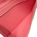 エルメス HERMES ベアンスフレ ローズリップスティック シェーブル 長財布 シルバー金具 二つ折り財布