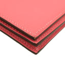 エルメス HERMES ベアンスフレ ローズリップスティック シェーブル 長財布 シルバー金具 二つ折り財布