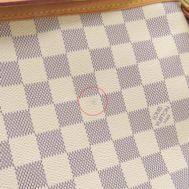 ルイヴィトン LOUIS VUITTON ディライトフル MM N41448 ダミエアズール ダミエアズールキャンバス ショルダーバッグ ゴールド金具 白