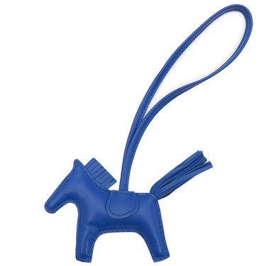 エルメス HERMES ロデオPM ブルーフランス アニューミロ バッグチャーム 青 ソーブルー