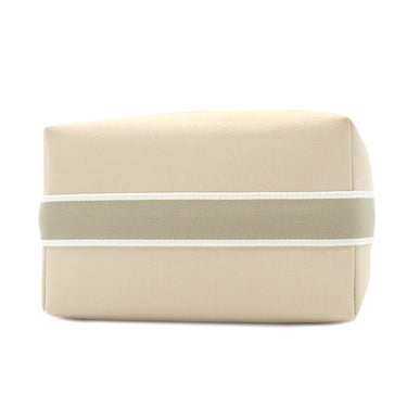 エルメス HERMES ブリッド ア ブラック GM ナチュラル コットン ポーチ シルバー金具 アイボリー ハンドバッグ バニティバッグ