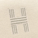 エルメス HERMES ブリッド ア ブラック GM ナチュラル コットン ポーチ シルバー金具 アイボリー ハンドバッグ バニティバッグ