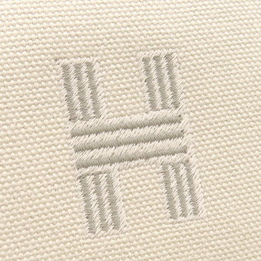 エルメス HERMES ブリッド ア ブラック GM ナチュラル コットン ポーチ シルバー金具 アイボリー ハンドバッグ バニティバッグ