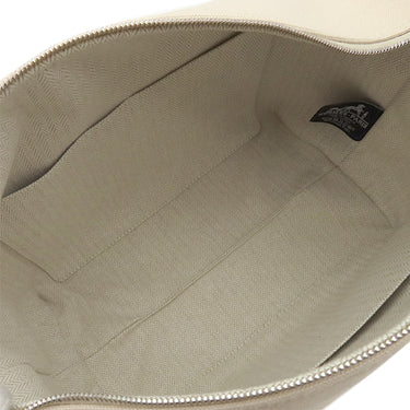 エルメス HERMES ブリッド ア ブラック GM ナチュラル コットン ポーチ シルバー金具 アイボリー ハンドバッグ バニティバッグ