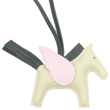 エルメス HERMES ロデオPM ペガサス クレ×ヴェールシプレ×モーヴペール アニューミロ バッグチャーム オフホワイト 緑 ピンク