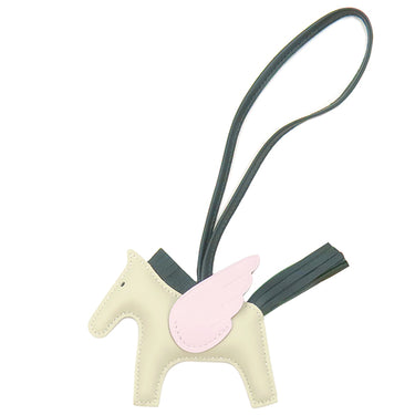 エルメス HERMES ロデオPM ペガサス クレ×ヴェールシプレ×モーヴペール アニューミロ バッグチャーム オフホワイト 緑 ピンク