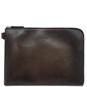 ベルルッティ BERLUTI ニノ GM クラッチ ブラウン ヴェネチアレザー クラッチバッグ シルバー金具 茶 スクリットレザー