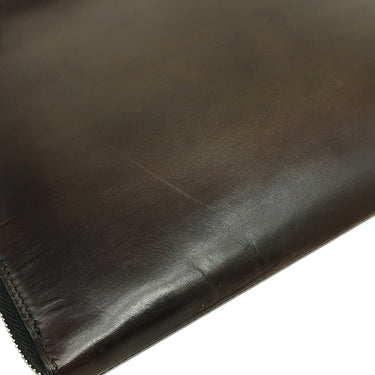 ベルルッティ BERLUTI ニノ GM クラッチ ブラウン ヴェネチアレザー クラッチバッグ シルバー金具 茶 スクリットレザー