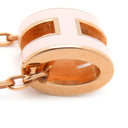 エルメス HERMES ポップアッシュ ミニ ペンダント ローズドラジェ×ピンクゴールド GP ラッカー ネックレス ローズゴールド金具 Hモチーフ