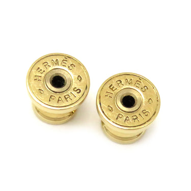 エルメス HERMES シュル メールPM ベージュ×ブラック×ゴールド GP バッファローホーン ピアス ゴールド金具
