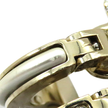 シャネル CHANEL ココマーク フープピアス AB6747 シャンパンゴールド メタル ラインストーン ピアス CCマーク