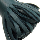 エルメス HERMES カルメン ウノドス モーヴペール×ヴェールシプレ ラムスキン キーリング シルバー金具 ピンク 緑 フリンジ キーホルダー