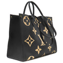ルイヴィトン LOUIS VUITTON オンザゴーGM M45945 ブラック×ベージュ モノグラムアンプラント 2WAYバッグ ゴールド金具 黒 ハンドバッグ ショルダーバッグ