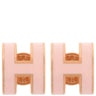 エルメス HERMES ポップアッシュ Hピアス ミニ ローズドラジェ×ピンクゴールド GP エナメル ピアス ローズゴールド金具 H型