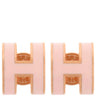 エルメス HERMES ポップアッシュ Hピアス ミニ ローズドラジェ×ピンクゴールド GP エナメル ピアス ローズゴールド金具 H型