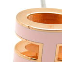 エルメス HERMES ポップアッシュ Hピアス ミニ ローズドラジェ×ピンクゴールド GP エナメル ピアス ローズゴールド金具 H型