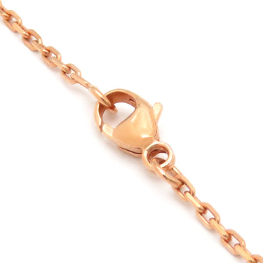 エルメス HERMES ポップアッシュ ミニ ペンダント ブラック×ピンクゴールド GP ラッカー ネックレス ローズゴールド金具 Hモチーフ