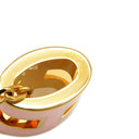 エルメス HERMES ポップアッシュ ミニ ペンダント ローズドラジェ×ゴールド GP ラッカー ネックレス ゴールド金具 Hモチーフ