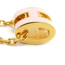 エルメス HERMES ポップアッシュ ミニ ペンダント ローズドラジェ×ゴールド GP ラッカー ネックレス ゴールド金具 Hモチーフ