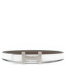 エルメス HERMES フォーカス75 ホワイト×エトゥープ ヴォーエプソン ヴォースイフト GP ＃75 ベルト シルバー金具 新品 未使用 白 グレージュ