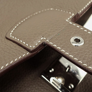 エルメス HERMES サックアデペッシュ 27 エトゥープ トゴ ビジネスバッグ シルバー金具 グレージュ ハンドバッグ