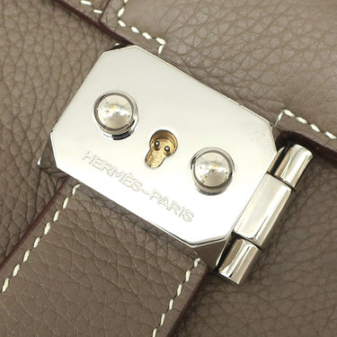 エルメス HERMES サックアデペッシュ 27 エトゥープ トゴ ビジネスバッグ シルバー金具 グレージュ ハンドバッグ