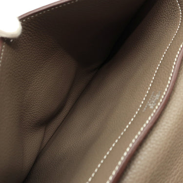 エルメス HERMES サックアデペッシュ 27 エトゥープ トゴ ビジネスバッグ シルバー金具 グレージュ ハンドバッグ