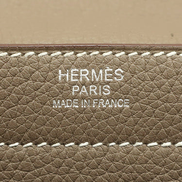 エルメス HERMES サックアデペッシュ 27 エトゥープ トゴ ビジネスバッグ シルバー金具 グレージュ ハンドバッグ
