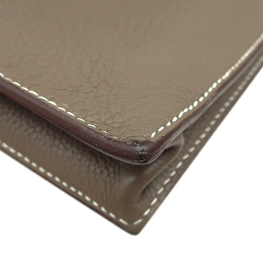 エルメス HERMES サックアデペッシュ 27 エトゥープ トゴ ビジネスバッグ シルバー金具 グレージュ ハンドバッグ