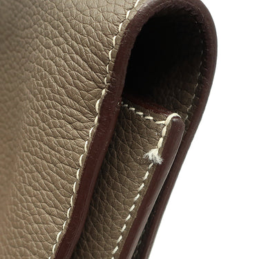 エルメス HERMES サックアデペッシュ 27 エトゥープ トゴ ビジネスバッグ シルバー金具 グレージュ ハンドバッグ