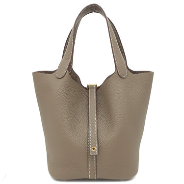 エルメス HERMES ピコタンロックMM  エトゥープ トリヨンクレマンス ハンドバッグ ゴールド金具 新品 未使用 グレージュ