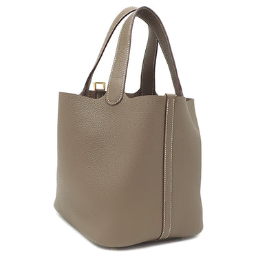 エルメス HERMES ピコタンロックMM  エトゥープ トリヨンクレマンス ハンドバッグ ゴールド金具 新品 未使用 グレージュ