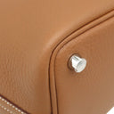 エルメス HERMES ピコタンロックPM ゴールド トリヨンクレマンス ハンドバッグ シルバー金具 新品 未使用 茶