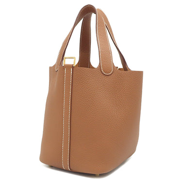 エルメス HERMES ピコタンロックPM ゴールド トリヨンクレマンス ハンドバッグ ゴールド金具 新品 未使用 茶