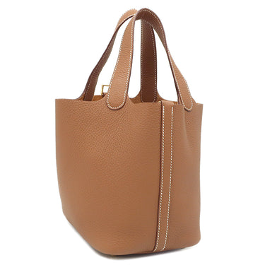エルメス HERMES ピコタンロックPM ゴールド トリヨンクレマンス ハンドバッグ ゴールド金具 新品 未使用 茶