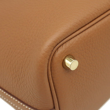 エルメス HERMES ピコタンロックPM ゴールド トリヨンクレマンス ハンドバッグ ゴールド金具 新品 未使用 茶