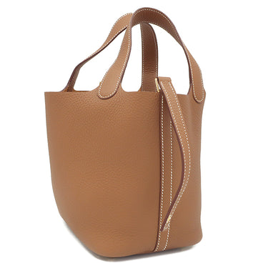 エルメス HERMES ピコタンロックPM ゴールド トリヨンクレマンス ハンドバッグ ゴールド金具 新品 未使用 茶