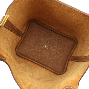 エルメス HERMES ピコタンロックPM ゴールド トリヨンクレマンス ハンドバッグ ゴールド金具 新品 未使用 茶