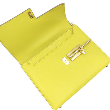 エルメス HERMES ヴェルーミニ ジョーヌシトロン シェーブル ショルダーバッグ ゴールド金具 黄