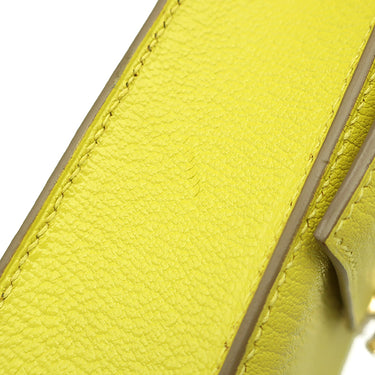 エルメス HERMES ヴェルーミニ ジョーヌシトロン シェーブル ショルダーバッグ ゴールド金具 黄