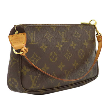 ルイヴィトン LOUIS VUITTON ポシェット アクセソワール M51980 モノグラム モノグラムキャンバス アクセサリーポーチ ゴールド金具 茶 ポーチ ハンドバッグ