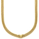 ルイヴィトン LOUIS VUITTON コリエ エセンシャル Vスキン M00635 ゴールド GP ネックレス