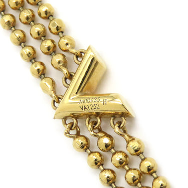 ルイヴィトン LOUIS VUITTON コリエ エセンシャル Vスキン M00635 ゴールド GP ネックレス