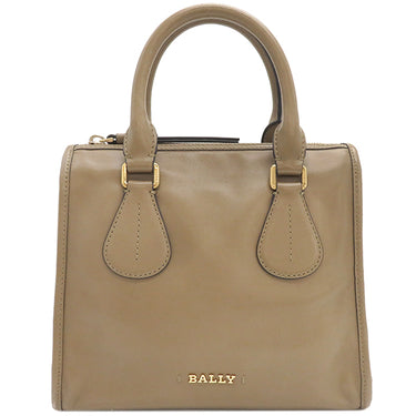 バリー BALLY POPPY 中国 ベージュ レザー ハンドバッグ ゴールド金具 ショルダーストラップ欠品