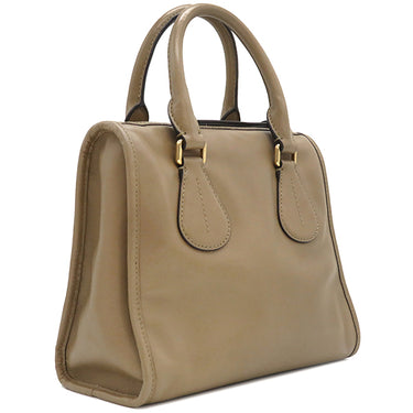 バリー BALLY POPPY 中国 ベージュ レザー ハンドバッグ ゴールド金具 ショルダーストラップ欠品