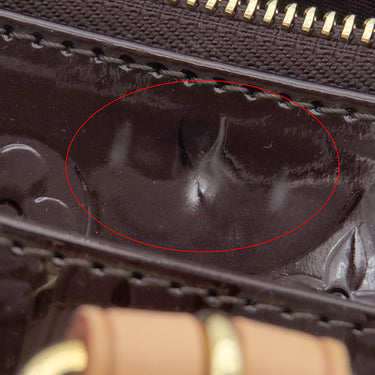 ルイヴィトン LOUIS VUITTON ローズウッド アヴェニュー M93510 アマラント モノグラムヴェルニ ハンドバッグ ゴールド金具 赤紫 ショルダー 肩掛け