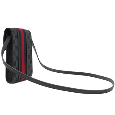 バレンシアガ BALENCIAGA BALENCIAGA × GUCCI ザ ハッカー プロジェクト 680130 ブラック キャンバス レザー ショルダーバッグ シルバー金具 グッチコラボ ミニバッグ 黒