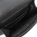 バレンシアガ BALENCIAGA BALENCIAGA × GUCCI ザ ハッカー プロジェクト 680130 ブラック キャンバス レザー ショルダーバッグ シルバー金具 グッチコラボ ミニバッグ 黒